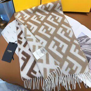 Fendi Brown and Tan Scarf